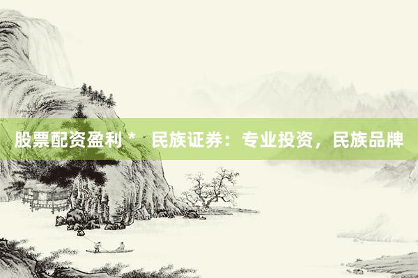 股票配资盈利 *   民族证券：专业投资，民族品牌