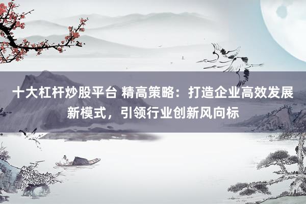 十大杠杆炒股平台 精高策略：打造企业高效发展新模式，引领行业创新风向标