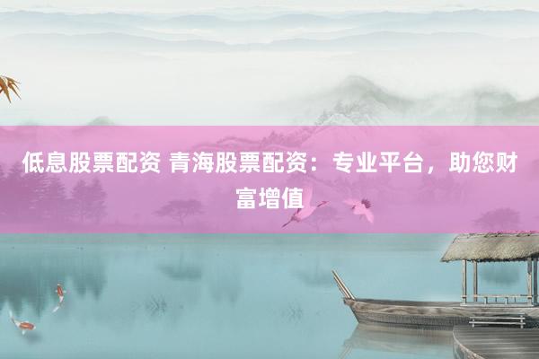 低息股票配资 青海股票配资：专业平台，助您财富增值