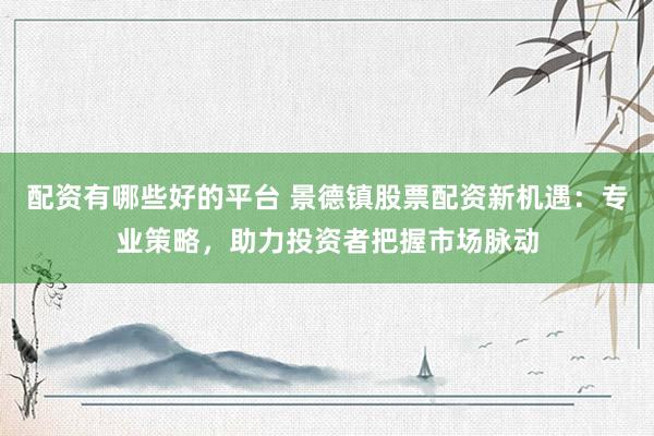 配资有哪些好的平台 景德镇股票配资新机遇：专业策略，助力投资者把握市场脉动