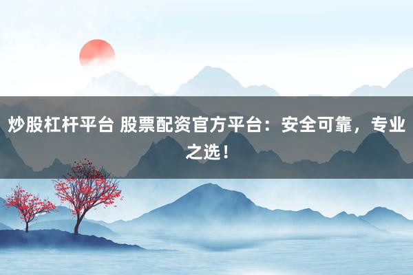 炒股杠杆平台 股票配资官方平台：安全可靠，专业之选！