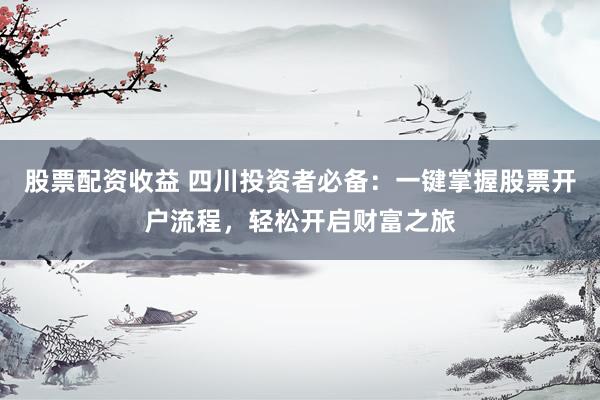 股票配资收益 四川投资者必备：一键掌握股票开户流程，轻松开启财富之旅