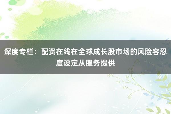 深度专栏:配资在线在全球成长股市场的风险容忍度设定从服务提供